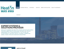 Tablet Screenshot of heatonvalves.co.za